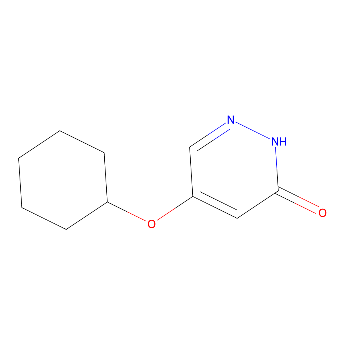5-(cyclohexyloxy)pyridazin-3(2H)-one molecular structure, CAS 1346697-84-4