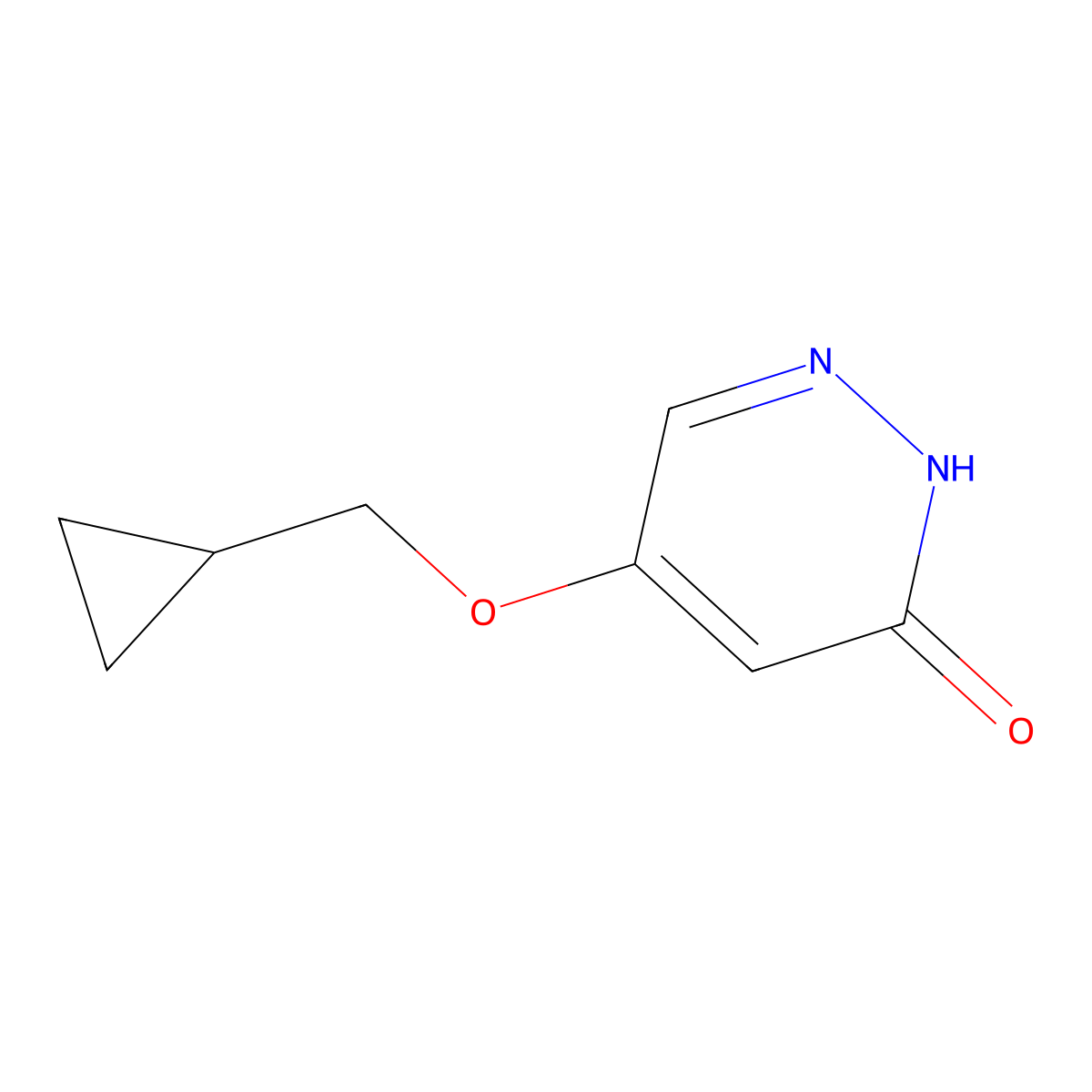 5-(cyclopropylmethoxy)pyridazin-3(2H)-one molecular structure, CAS 1346697-85-5