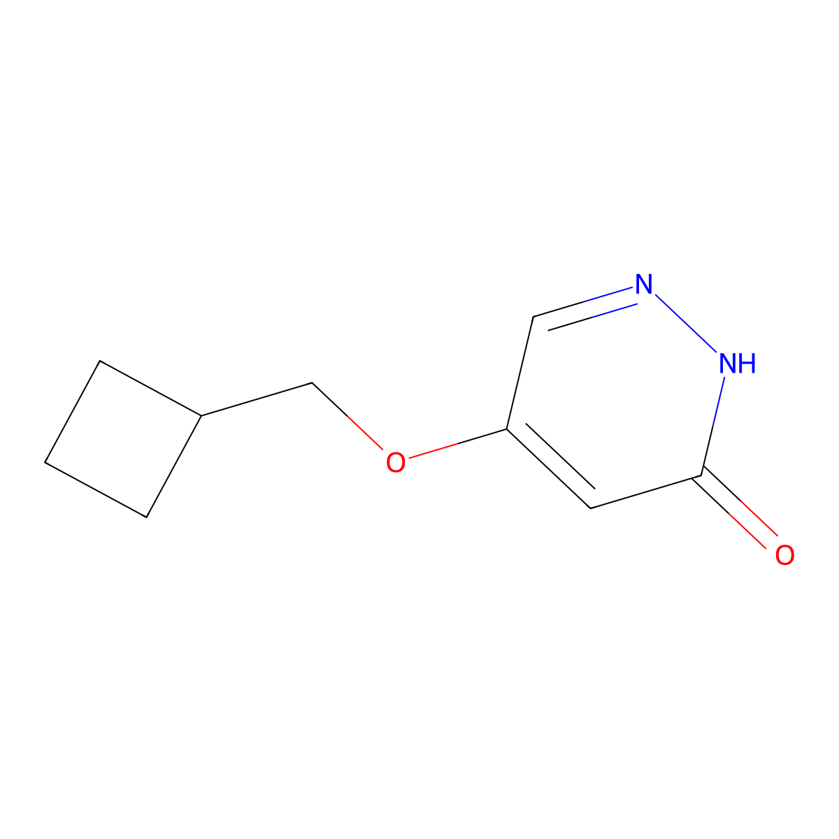 5-(cyclobutylmethoxy)pyridazin-3(2H)-one molecular structure, CAS 1346697-86-6