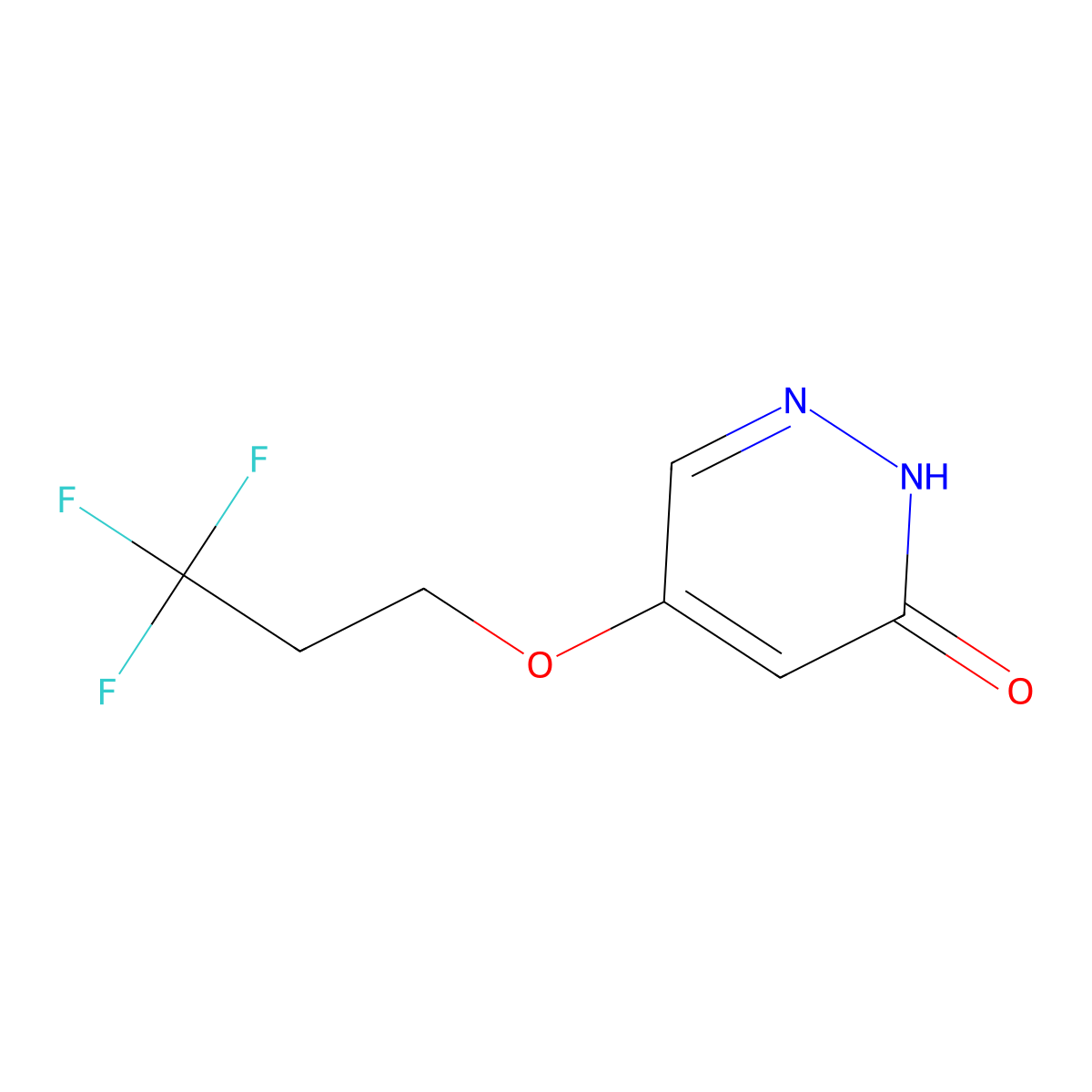 5-(3,3,3-trifluoropropoxy)pyridazin-3(2H)-one molecular structure, CAS 1346697-89-9
