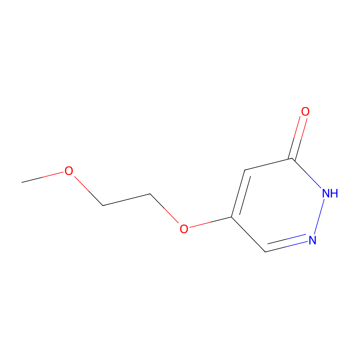 5-(2-methoxyethoxy)pyridazin-3(2H)-one molecular structure, CAS 1346697-90-2
