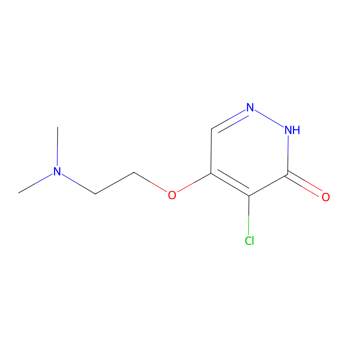 4-Chloro-5-(2-(dimethylamino)ethoxy)pyridazin-3(2H)-one molecular structure, CAS 1346697-96-8
