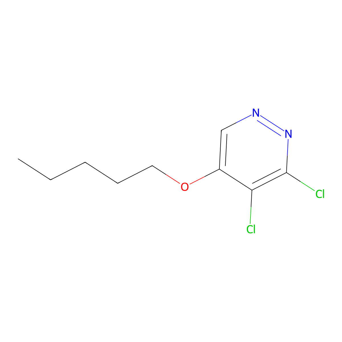 3,4-Dichloro-5-(pentyloxy)pyridazine molecular structure, CAS 1346698-04-1