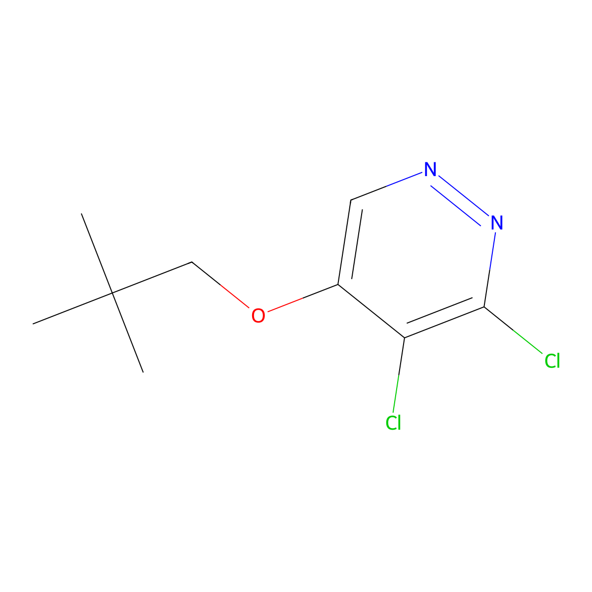 3,4-Dichloro-5-(neopentyloxy)pyridazine molecular structure, CAS 1346698-08-5