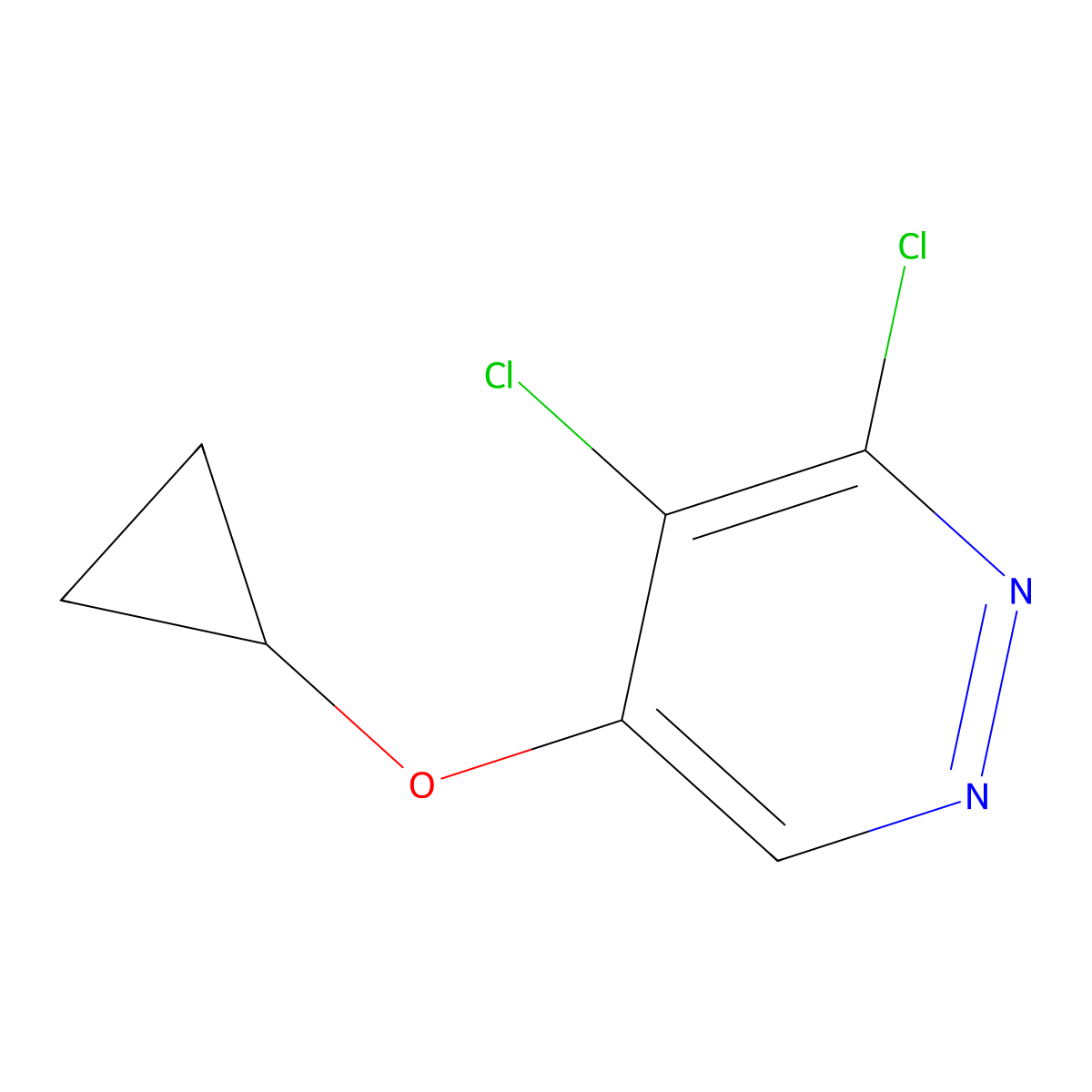 3,4-Dichloro-5-cyclopropoxypyridazine molecular structure, CAS 1346698-10-9