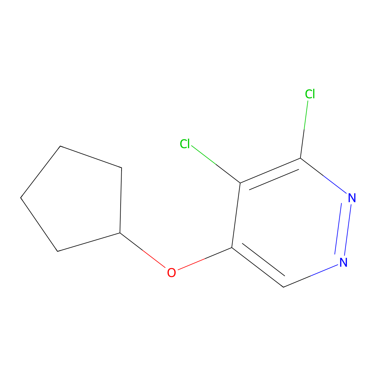 3,4-Dichloro-5-(cyclopentyloxy)pyridazine molecular structure, CAS 1346698-12-1