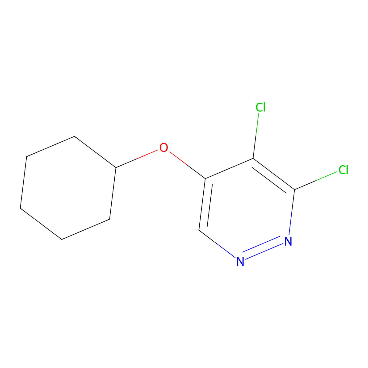 3,4-Dichloro-5-(cyclohexyloxy)pyridazine molecular structure, CAS 1346698-13-2