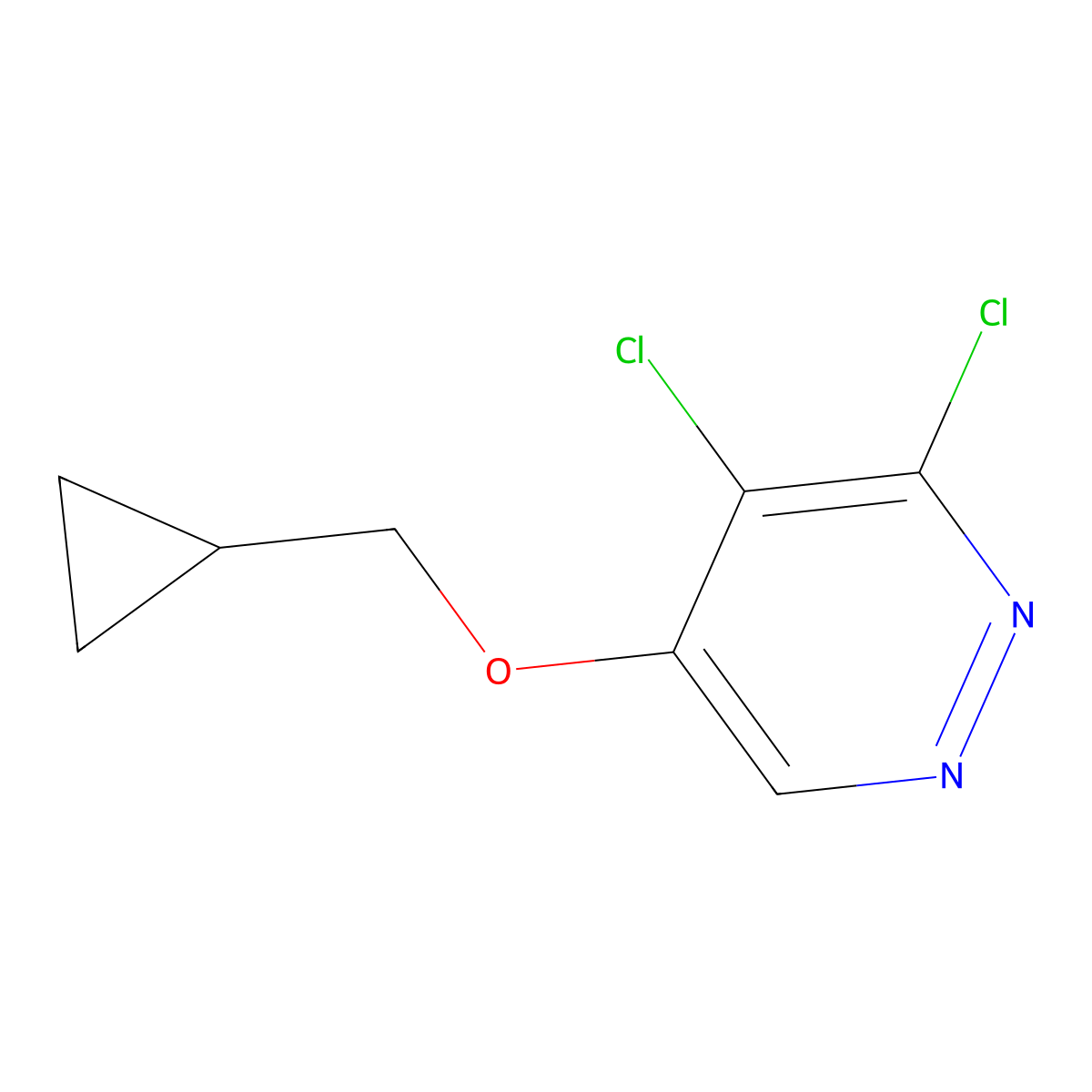 3,4-Dichloro-5-(cyclopropylmethoxy)pyridazine molecular structure, CAS 1346698-15-4