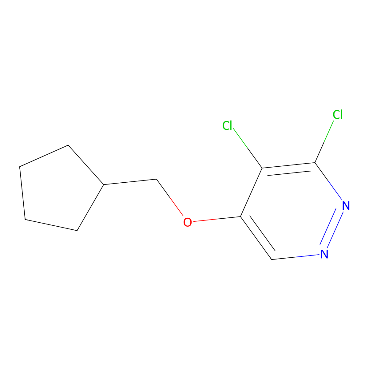 3,4-Dichloro-5-(cyclopentylmethoxy)pyridazine molecular structure, CAS 1346698-17-6