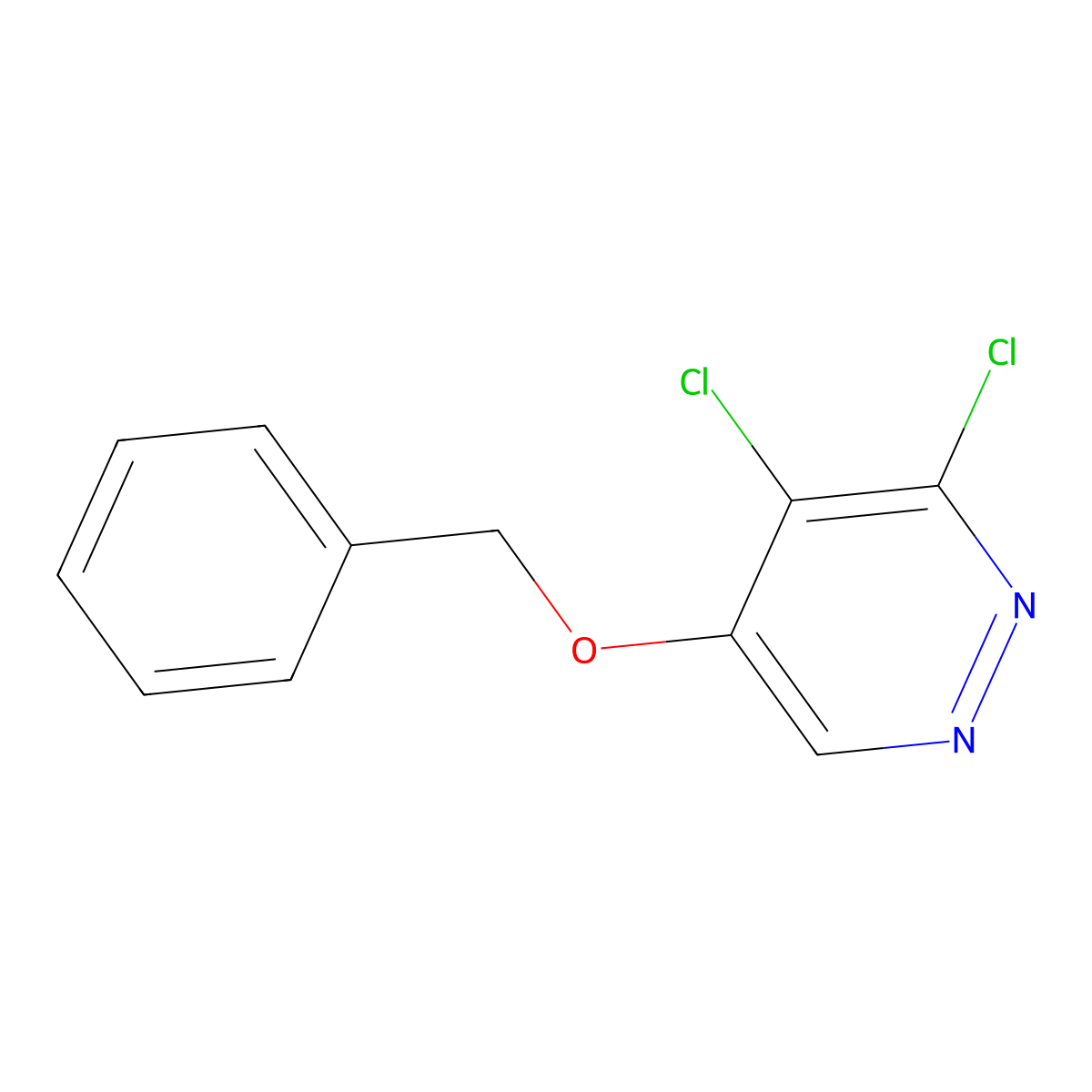 5-(Benzyloxy)-3,4-dichloropyridazine molecular structure, CAS 1346698-19-8
