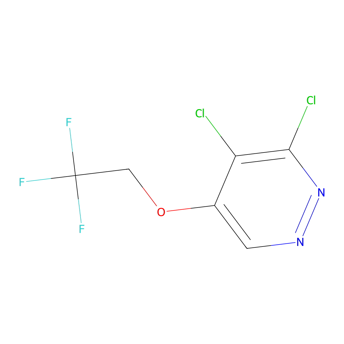 3,4-Dichloro-5-(2,2,2-trifluoroethoxy)pyridazine molecular structure, CAS 1346698-20-1