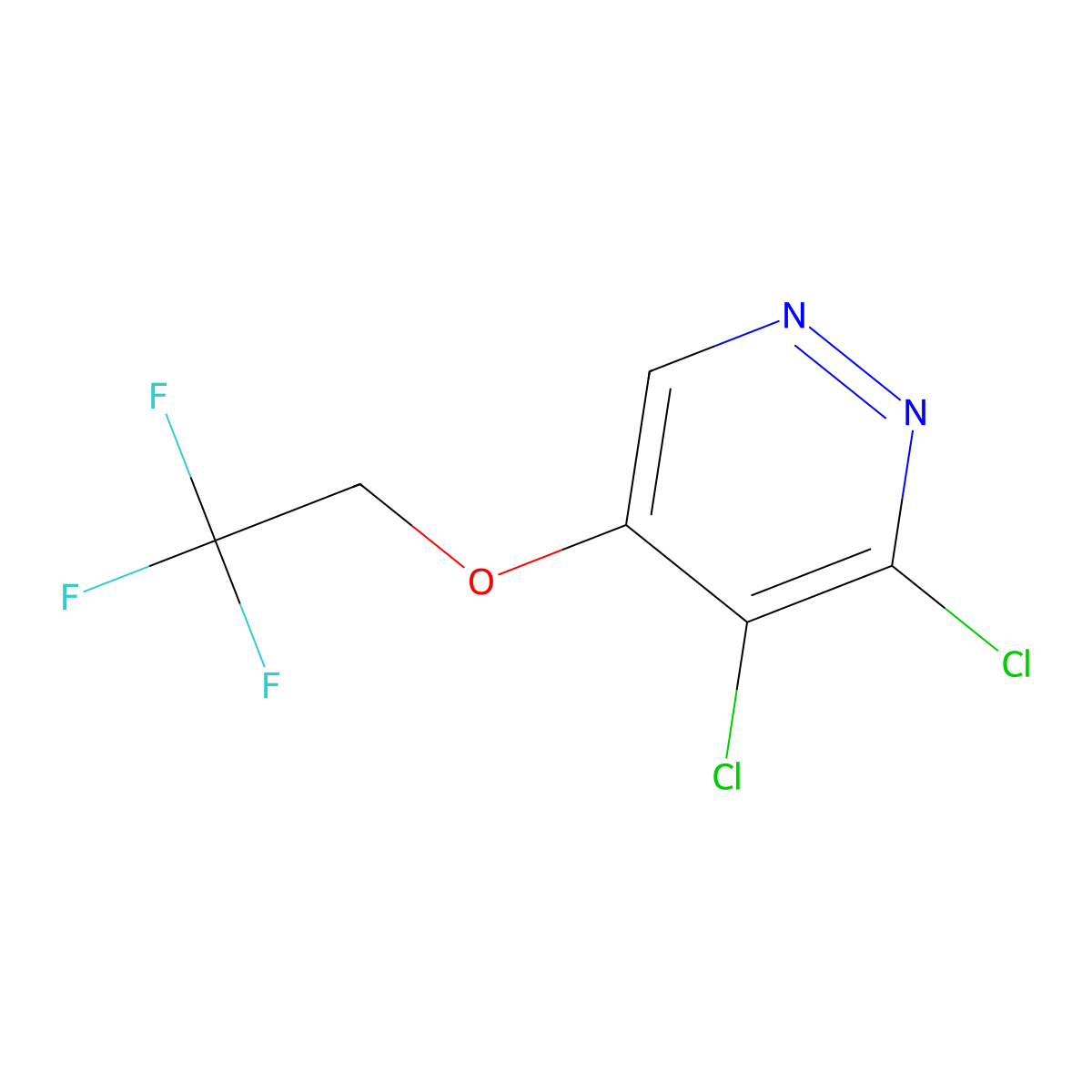 3,4-Dichloro-5-(2,2,2-trifluoroethoxy)pyridazine molecular structure, CAS 1346698-20-1