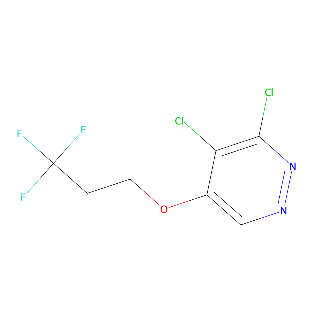 3,4-Dichloro-5-(3,3,3-trifluoropropoxy)pyridazine molecular structure, CAS 1346698-21-2