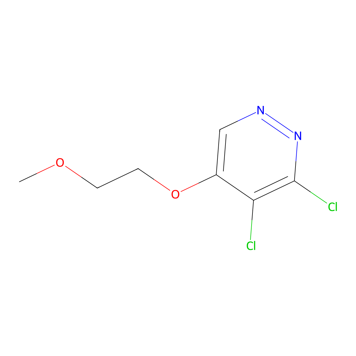 3,4-Dichloro-5-(2-methoxyethoxy)pyridazine molecular structure, CAS 1346698-22-3