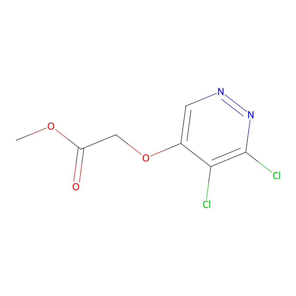 Methyl 2-((5,6-dichloropyridazin-4-yl)oxy)acetate molecular structure, CAS 1346698-23-4