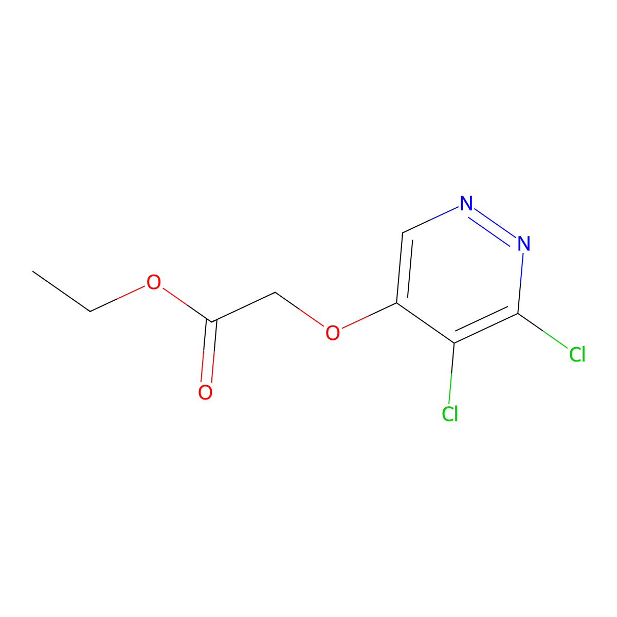 Ethyl 2-((5,6-dichloropyridazin-4-yl)oxy)acetate molecular structure, CAS 1346698-24-5