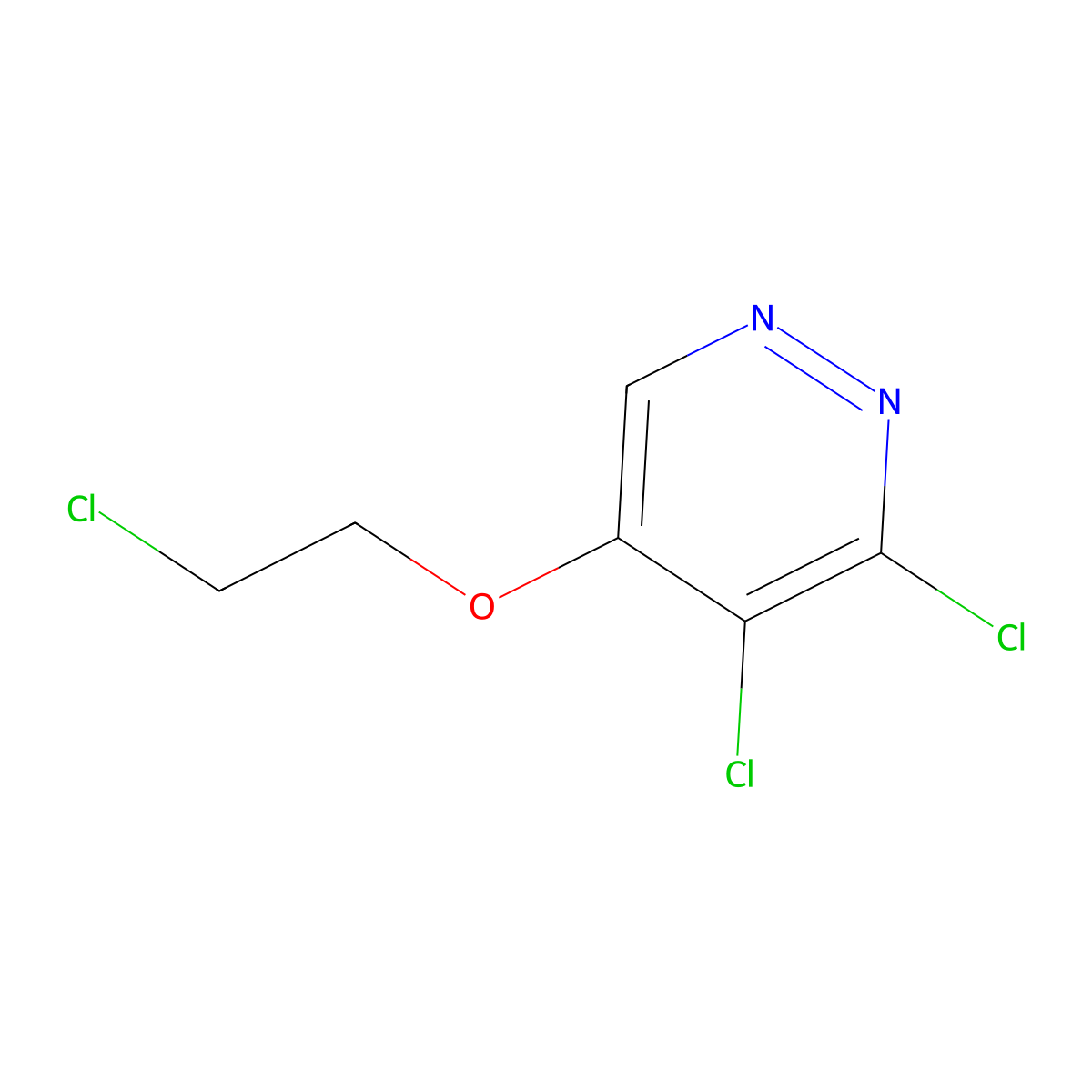 3,4-Dichloro-5-(2-chloroethoxy)pyridazine molecular structure, CAS 1346698-27-8
