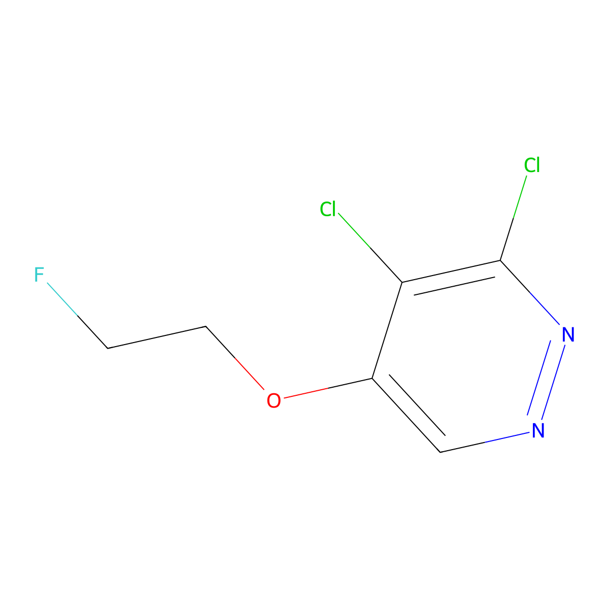 3,4-Dichloro-5-(2-fluoroethoxy)pyridazine molecular structure, CAS 1346698-28-9