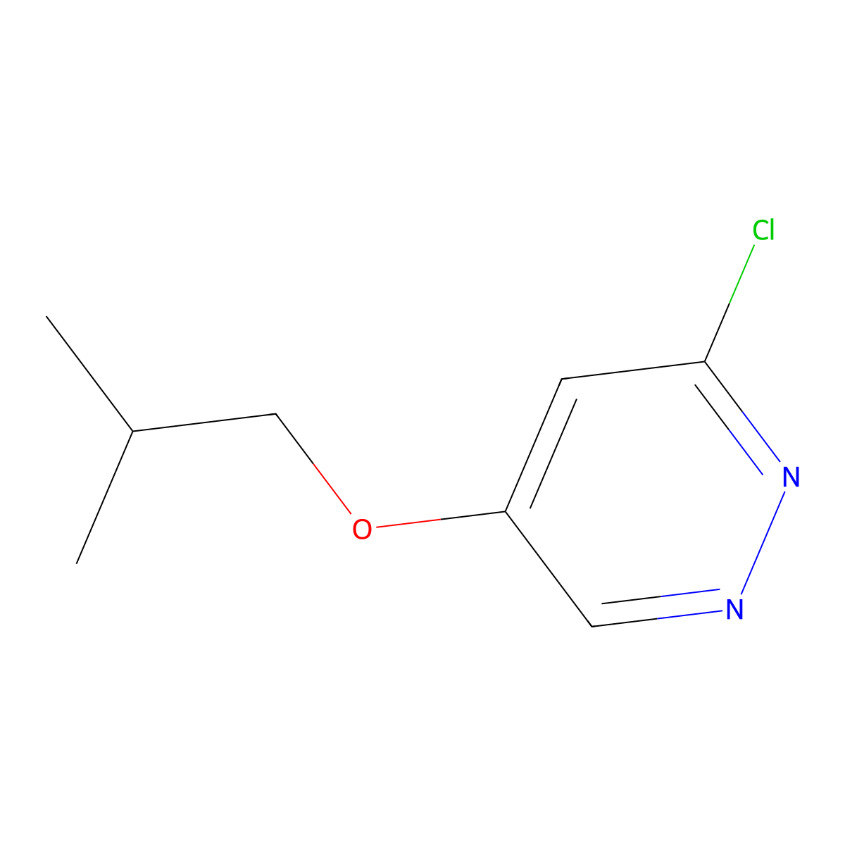 3-Chloro-5-isobutoxypyridazine molecular structure, CAS 1346698-33-6