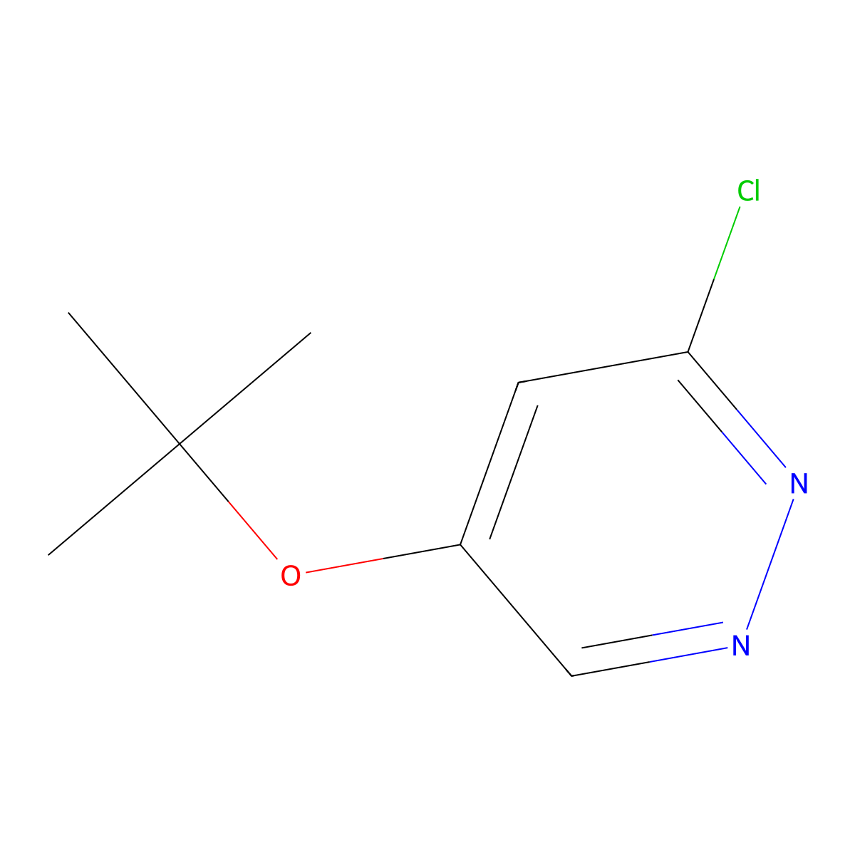 5-(tert-Butoxy)-3-chloropyridazine molecular structure, CAS 1346698-35-8