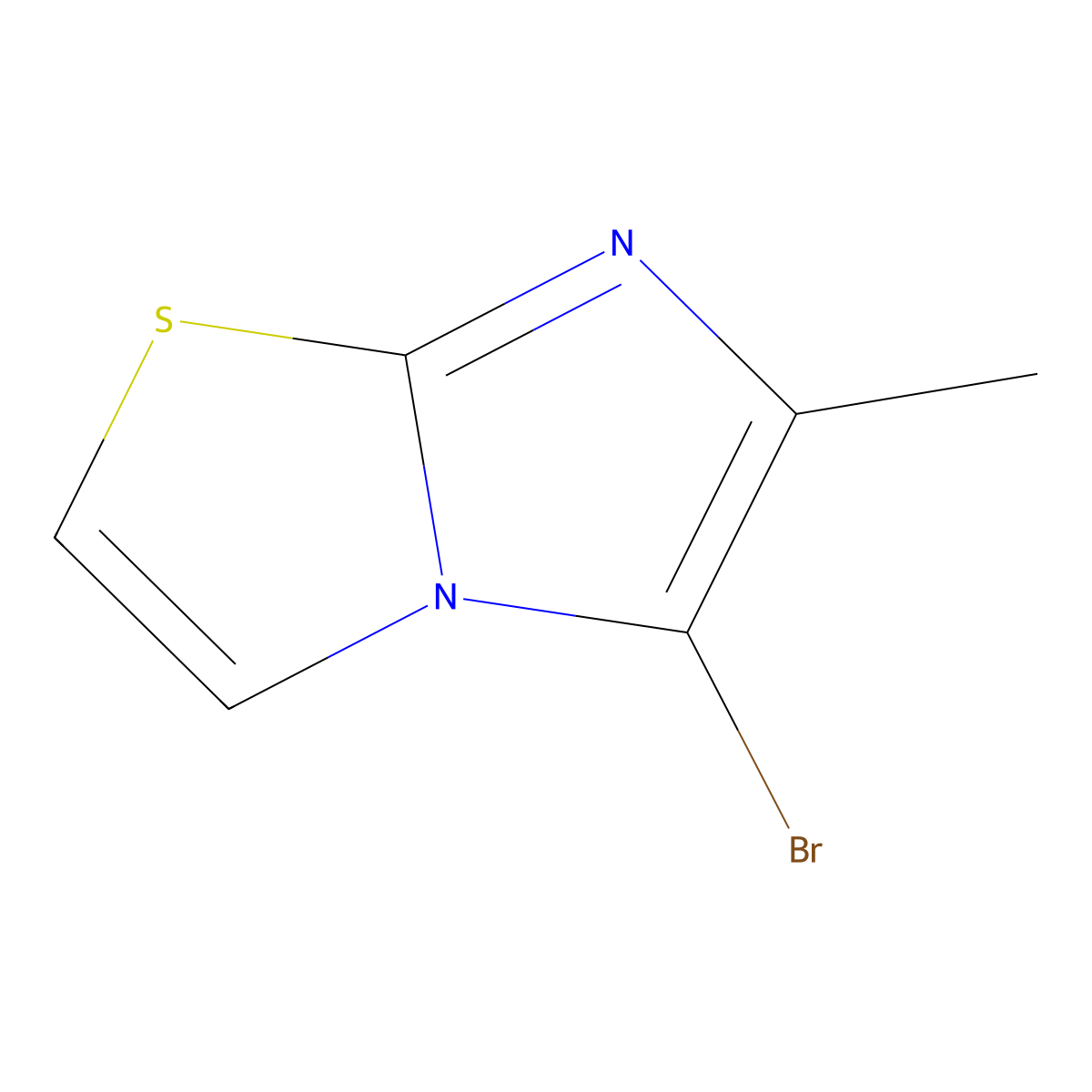 5-Bromo-6-methylimidazo(2,1-b)(1,3)thiazole molecular structure, CAS 134670-13-6