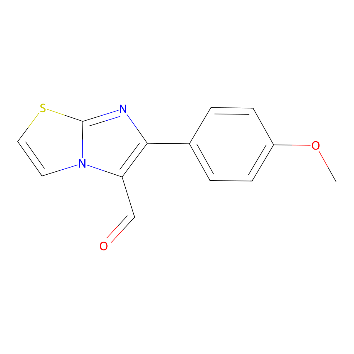 6-(4-Methoxyphenyl)imidazo[2,1-b][1,3]thiazole-5-carbaldehyde molecular structure, CAS 134670-26-1