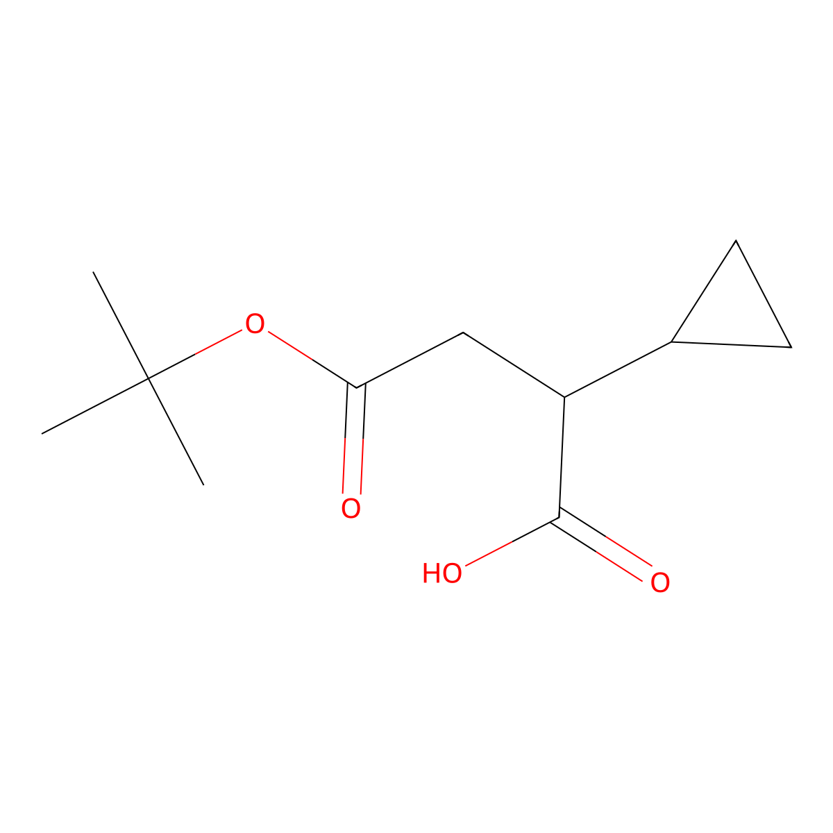 (r)-4-(Tert-butoxy)-2-cyclopropyl-4-oxobutanoic acid molecular structure, CAS 1346701-85-6