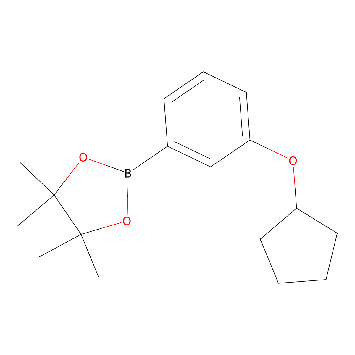 2-(3-(Cyclopentyloxy)phenyl)-4,4,5,5-tetramethyl-1,3,2-dioxaborolane molecular structure, CAS 1346706-39-5