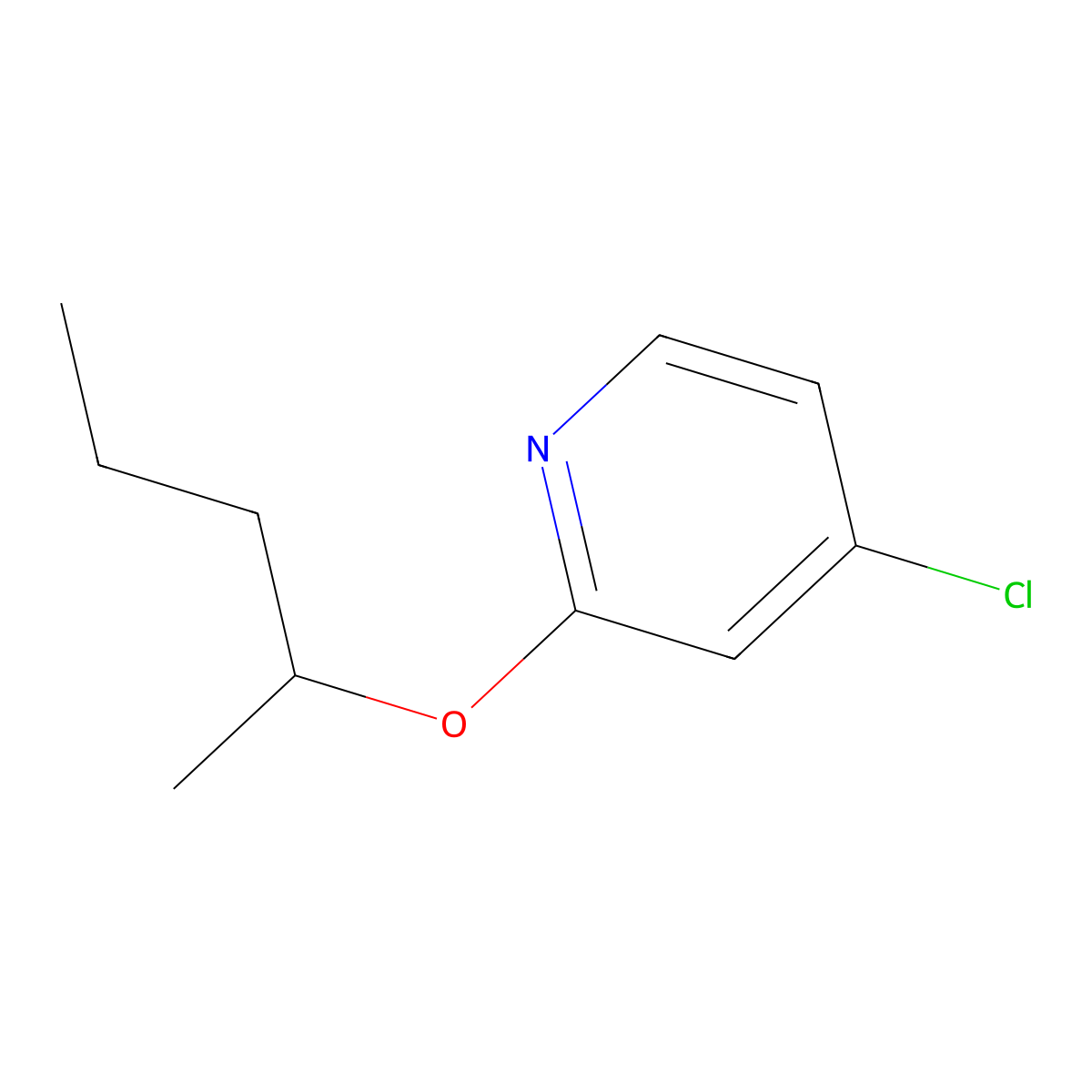 4-Chloro-2-(pentan-2-yloxy)pyridine molecular structure, CAS 1346706-96-4