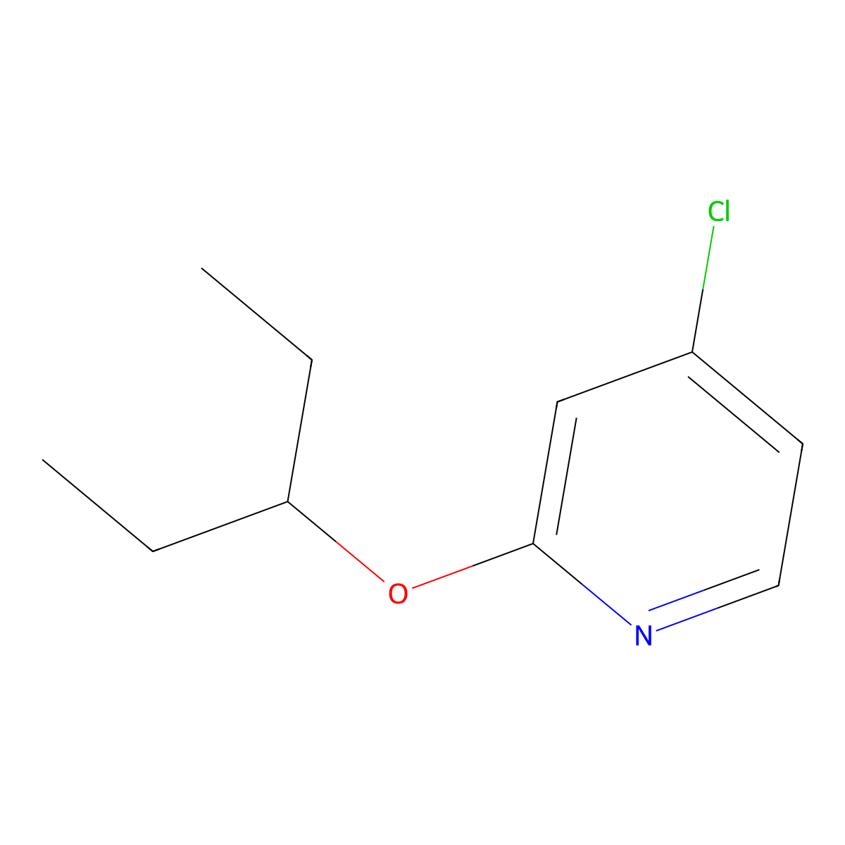 4-Chloro-2-(pentan-3-yloxy)pyridine molecular structure, CAS 1346706-97-5