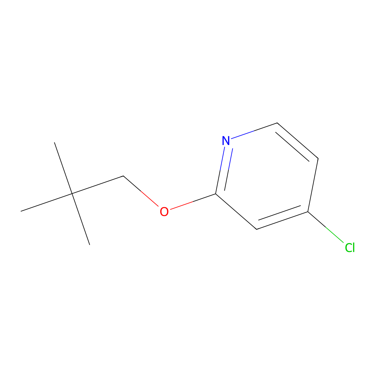 4-Chloro-2-(neopentyloxy)pyridine molecular structure, CAS 1346706-98-6