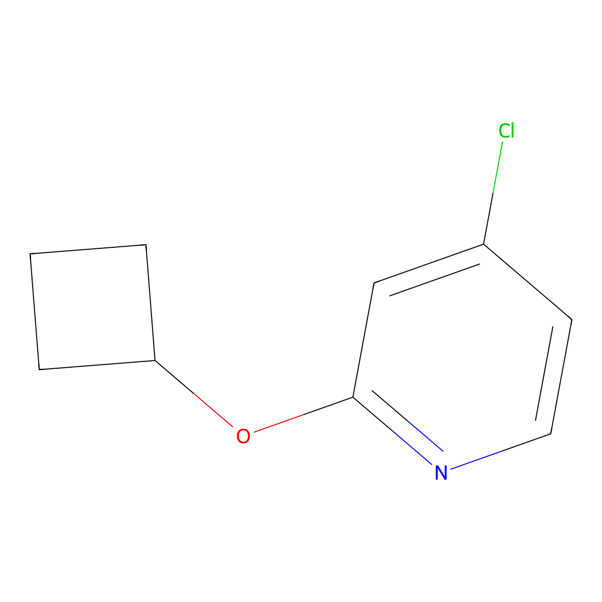 4-Chloro-2-cyclobutoxypyridine molecular structure, CAS 1346706-99-7