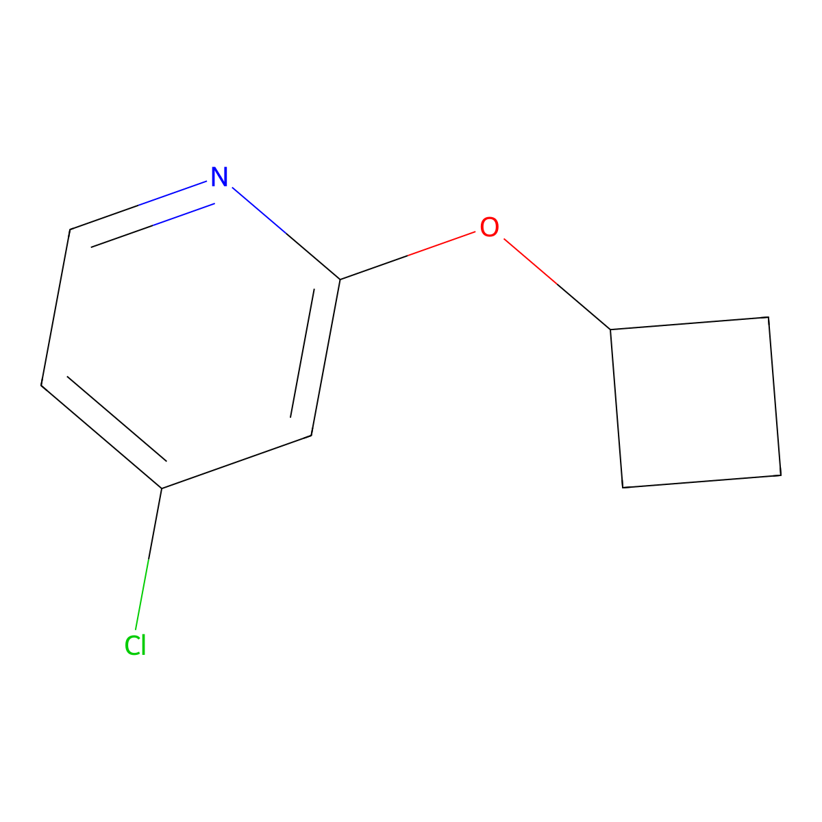 4-Chloro-2-cyclobutoxypyridine molecular structure, CAS 1346706-99-7