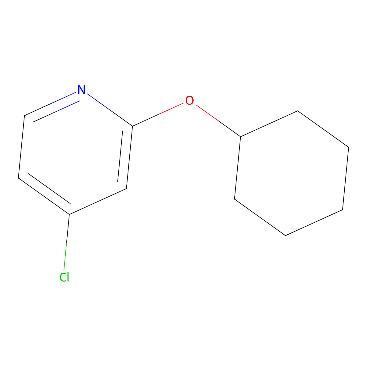 4-Chloro-2-(cyclohexyloxy)pyridine molecular structure, CAS 1346707-01-4