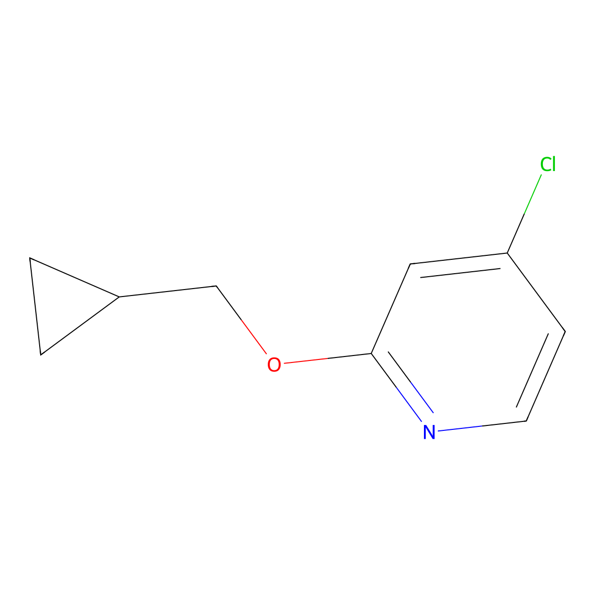 4-Chloro-2-(cyclopropylmethoxy)pyridine molecular structure, CAS 1346707-02-5