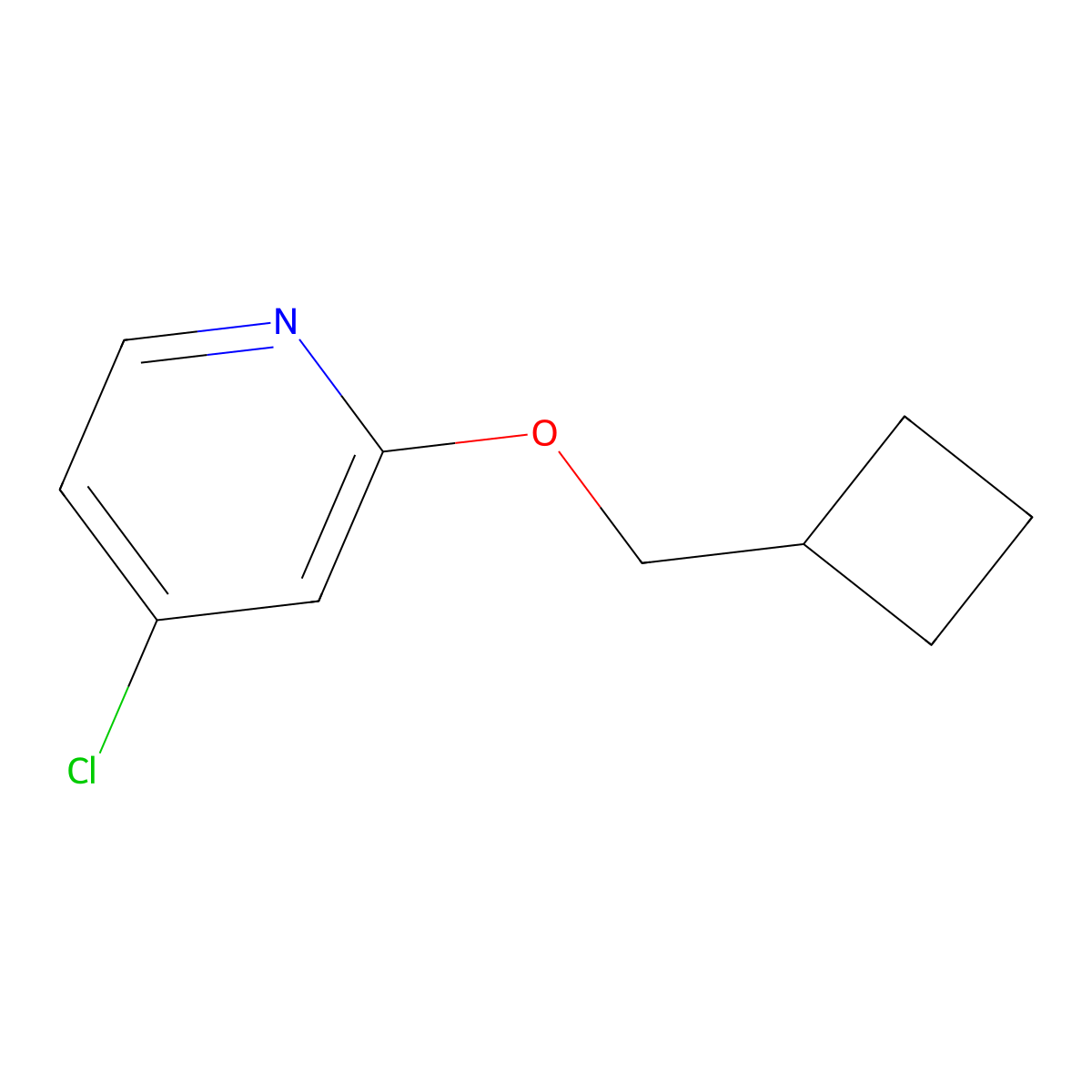 4-Chloro-2-(cyclobutylmethoxy)pyridine molecular structure, CAS 1346707-03-6