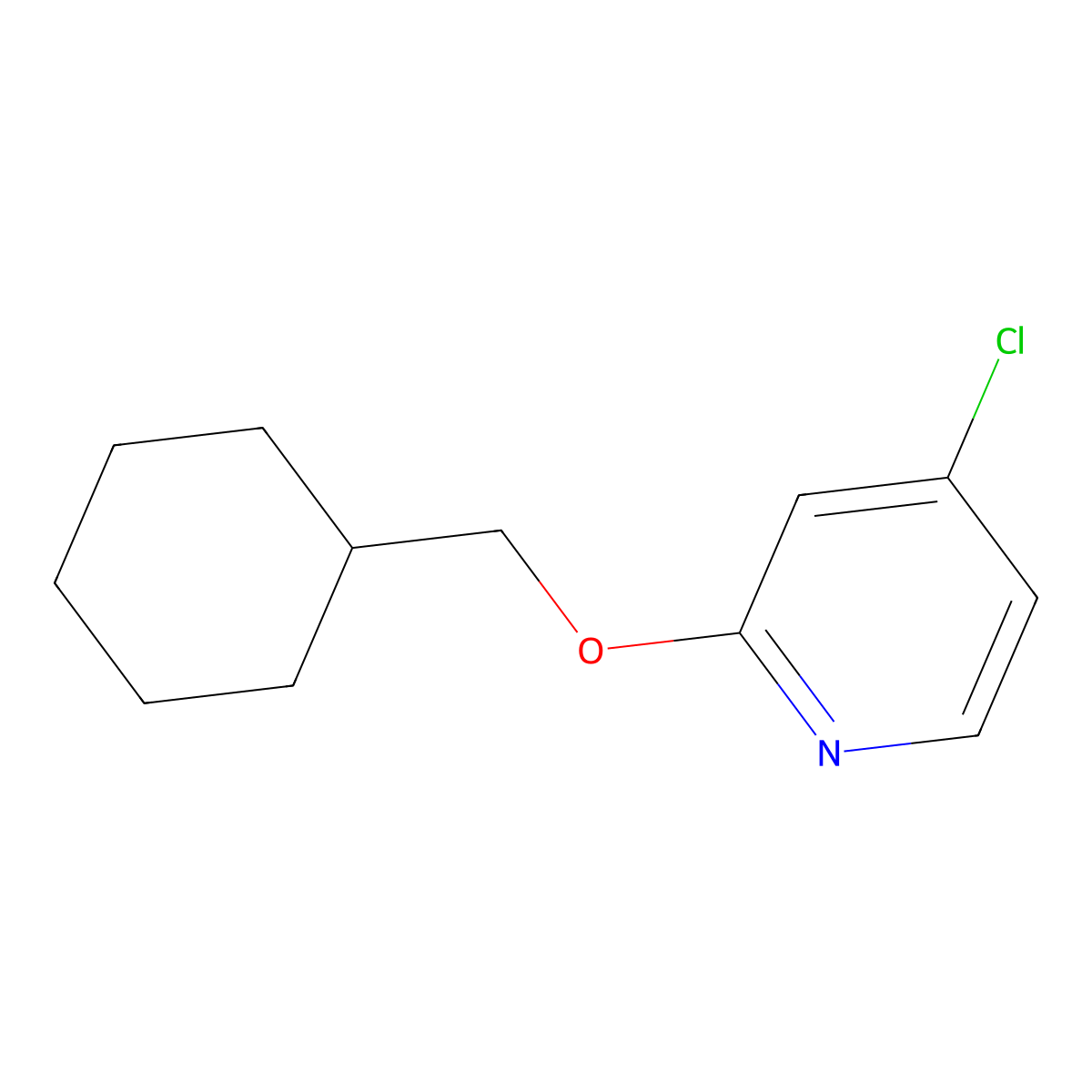 4-Chloro-2-(cyclohexylmethoxy)pyridine molecular structure, CAS 1346707-05-8