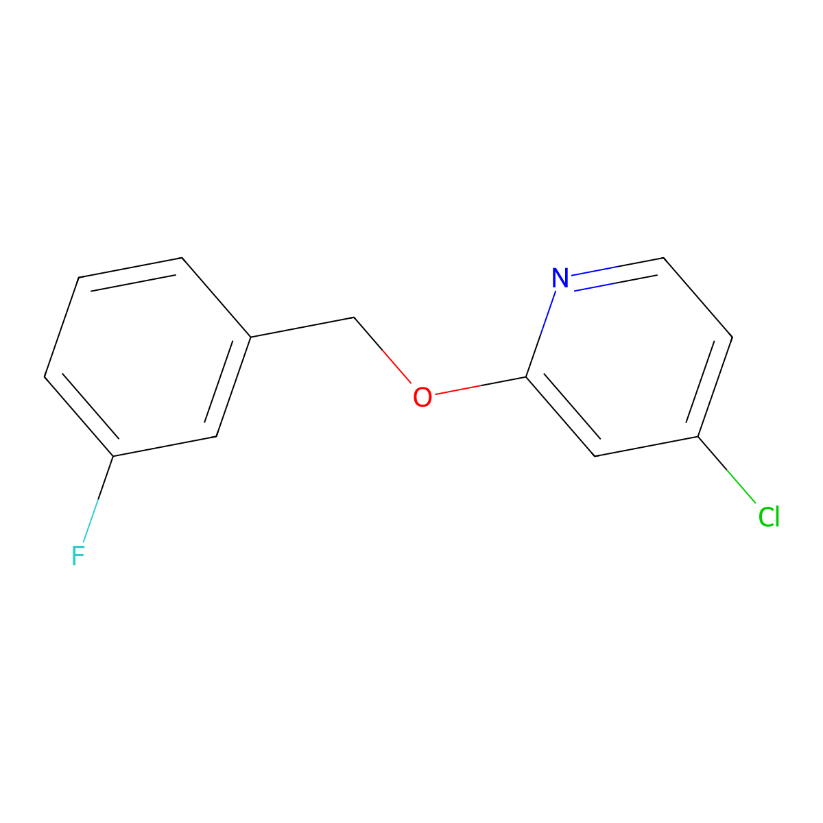4-Chloro-2-((3-fluorobenzyl)oxy)pyridine molecular structure, CAS 1346707-07-0