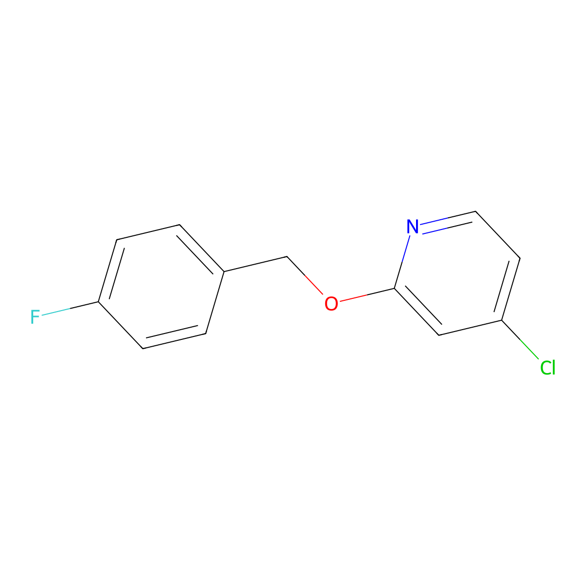 4-Chloro-2-((4-fluorobenzyl)oxy)pyridine molecular structure, CAS 1346707-08-1