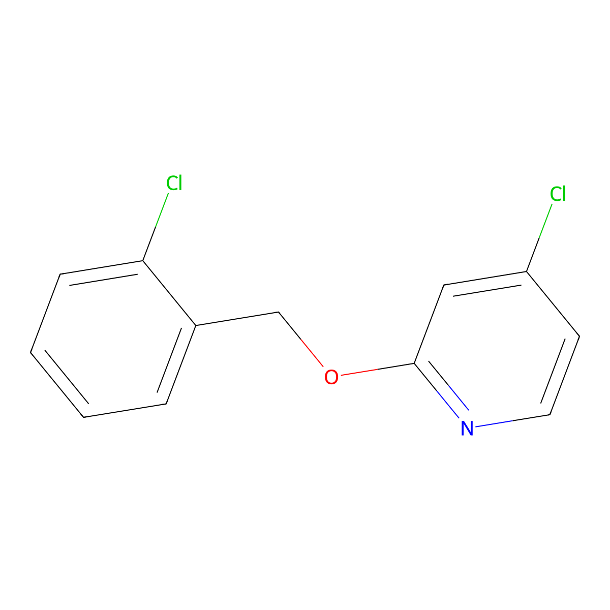 4-Chloro-2-((2-chlorobenzyl)oxy)pyridine molecular structure, CAS 1346707-09-2