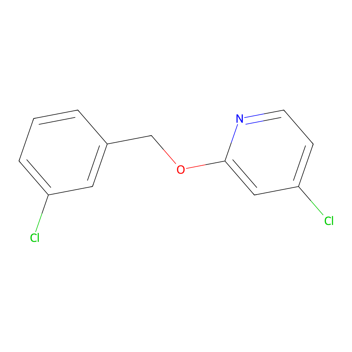4-Chloro-2-((3-chlorobenzyl)oxy)pyridine molecular structure, CAS 1346707-10-5