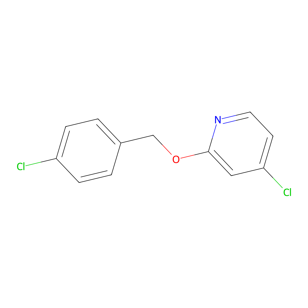 4-Chloro-2-((4-chlorobenzyl)oxy)pyridine molecular structure, CAS 1346707-11-6