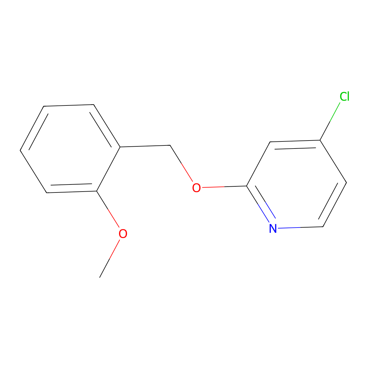 4-Chloro-2-((2-methoxybenzyl)oxy)pyridine molecular structure, CAS 1346707-12-7