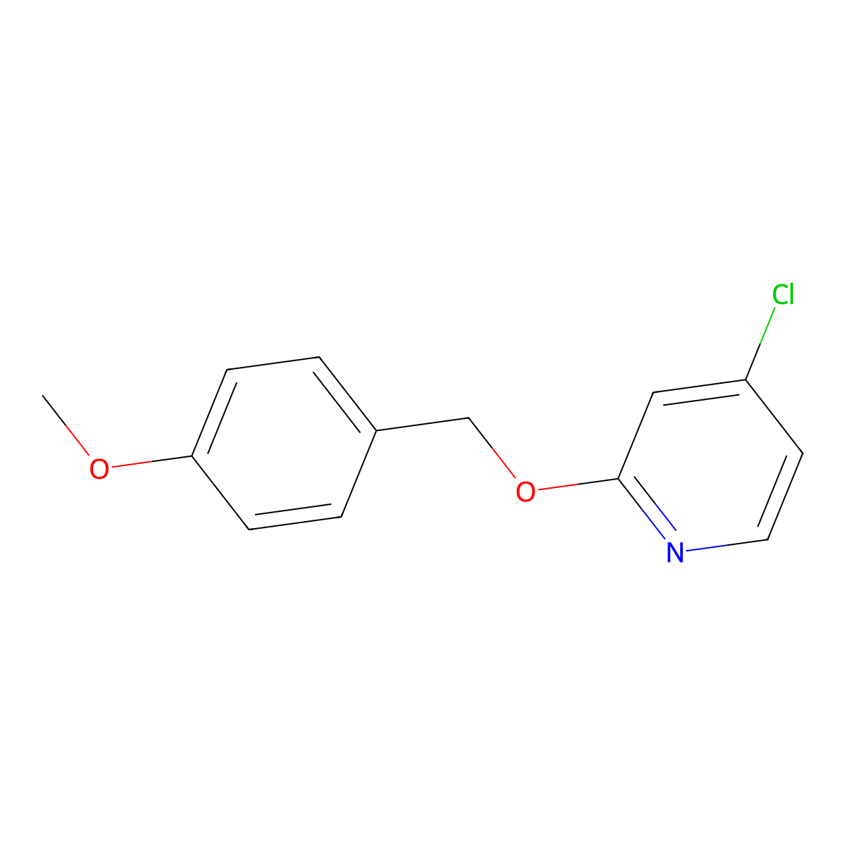 4-Chloro-2-((4-methoxybenzyl)oxy)pyridine molecular structure, CAS 1346707-14-9