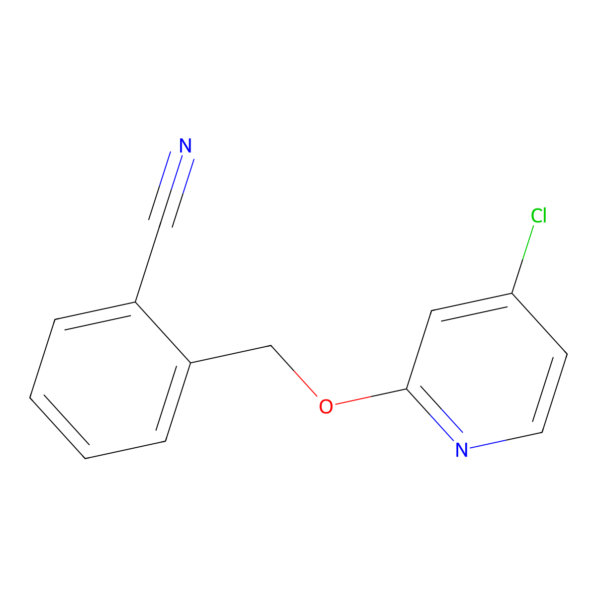 2-(((4-Chloropyridin-2-yl)oxy)methyl)benzonitrile molecular structure, CAS 1346707-15-0
