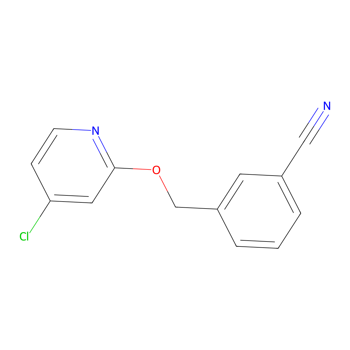 3-(((4-Chloropyridin-2-yl)oxy)methyl)benzonitrile molecular structure, CAS 1346707-16-1