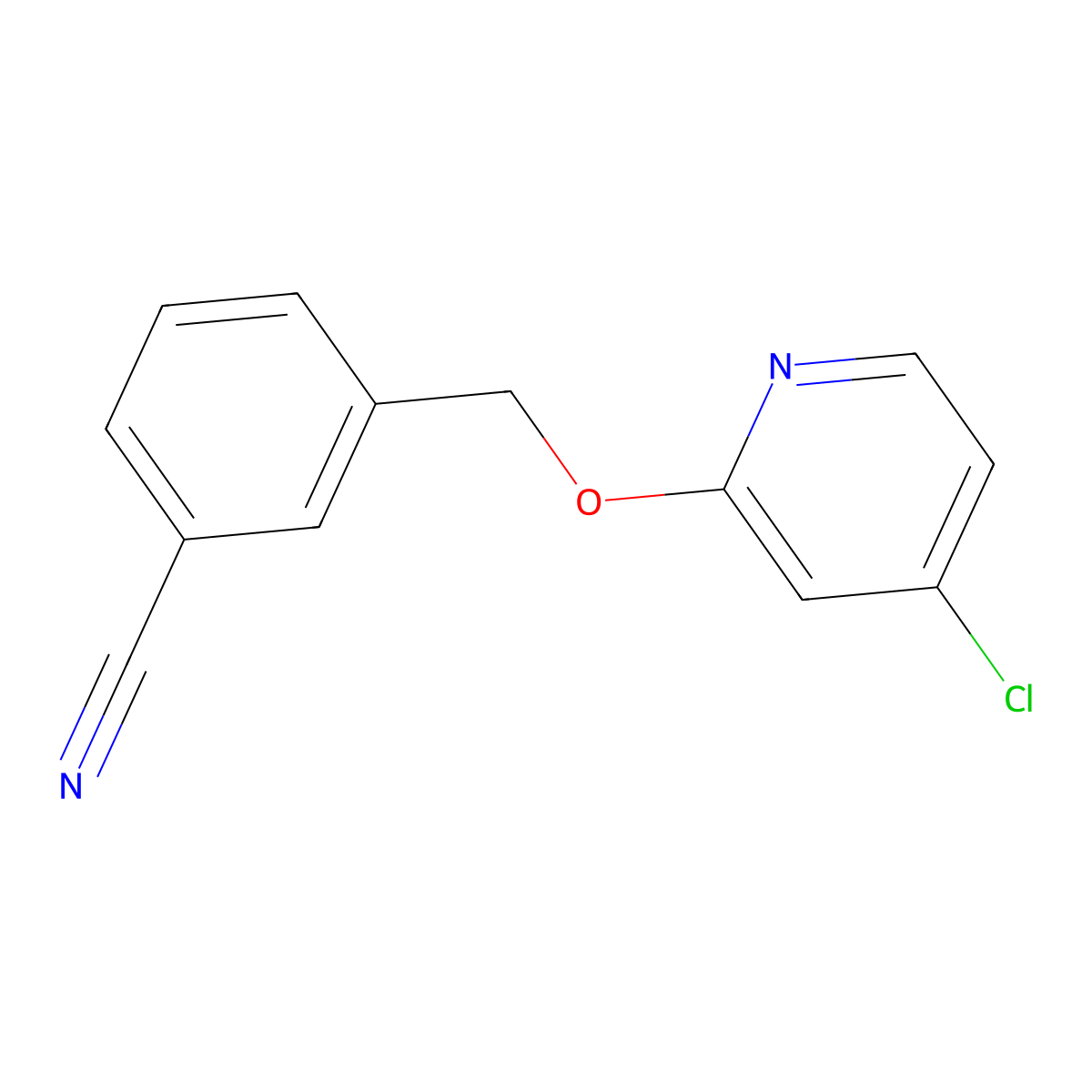 3-(((4-Chloropyridin-2-yl)oxy)methyl)benzonitrile molecular structure, CAS 1346707-16-1