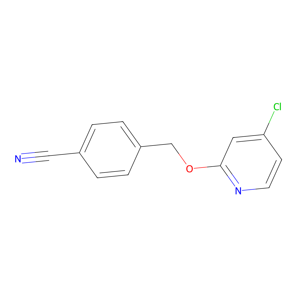 4-(((4-Chloropyridin-2-yl)oxy)methyl)benzonitrile molecular structure, CAS 1346707-17-2