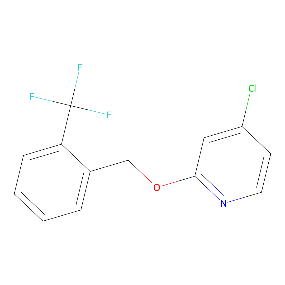 4-Chloro-2-((2-(trifluoromethyl)benzyl)oxy)pyridine molecular structure, CAS 1346707-18-3