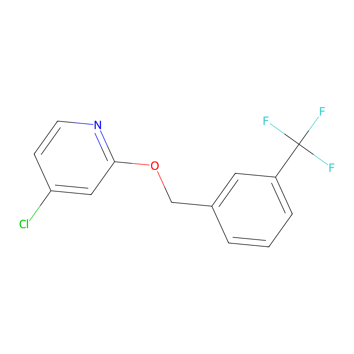 4-Chloro-2-((3-(trifluoromethyl)benzyl)oxy)pyridine molecular structure, CAS 1346707-19-4